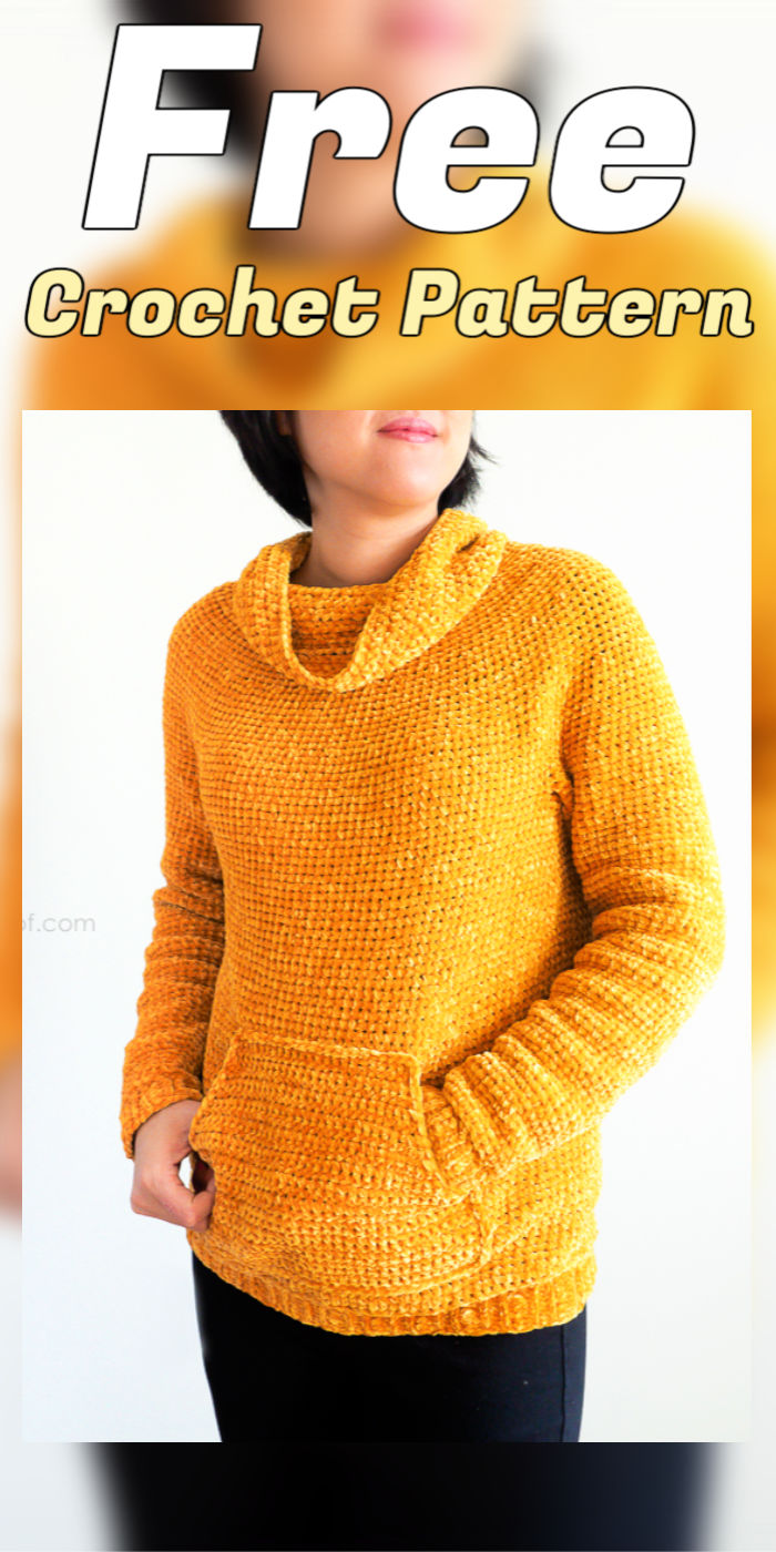 Free Crochet Mysa Velvet Sweatshirt Sweater Pattern