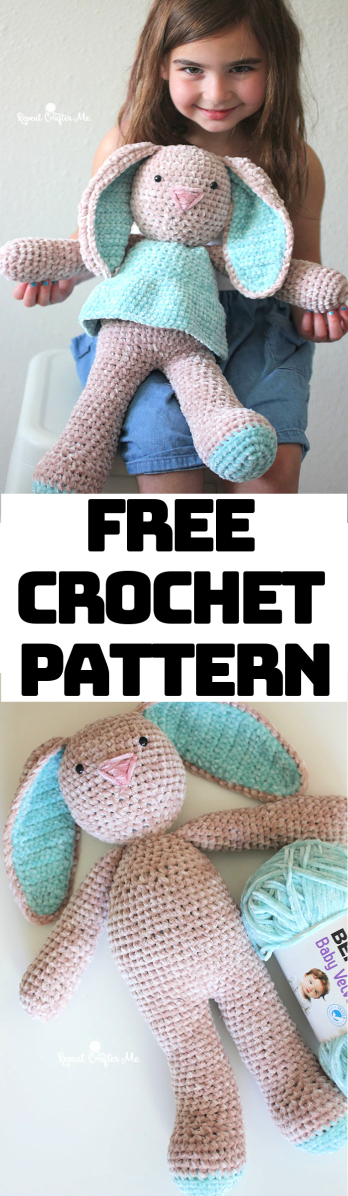 Free Crochet Velvet Baby Bunny Pattern