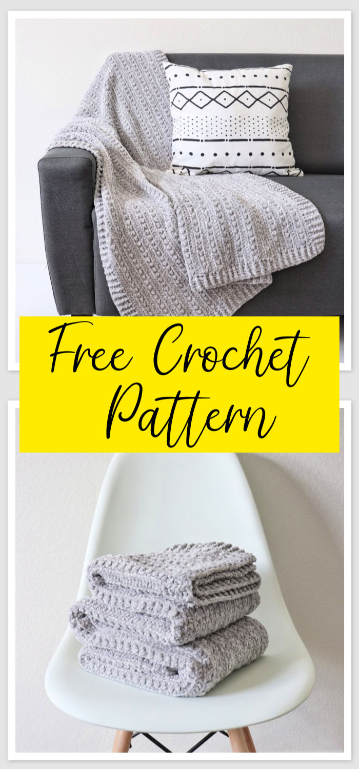 Free Crochet Velvet Berries Throw Pattern 1