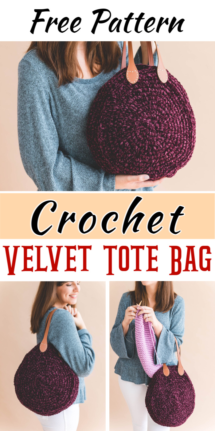 Free Crochet Velvet Tote Bag Pattern
